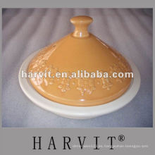 En relieve cerámica gran Tajine olla